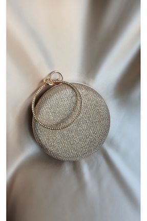 کیف پورتفوی و کلاچ طلائی زنانه پارچه ای Gül Karatekin - کد 840374761