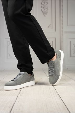 کفش اسنیکر طوسی مردانه چرم اصل DAXİS Sportwear Company - کد 905747779