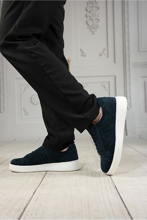 کفش اسنیکر سرمه ای مردانه چرم اصل DAXİS Sportwear Company - کد 905747820