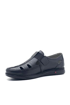 صندل مشکی مردانه پاشنه تخت BESS SHOES - کد 905766329