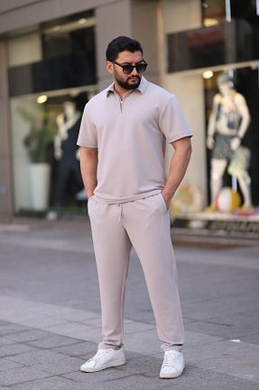 ست بالاتنه و پائین تنه طوسی مردانه بافت cto your style - کد 905756894