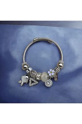 دستبند استیل (فولاد) طوسی استیل (فولاد) Bi Takım Takılar - کد 899426825