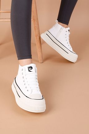 کفش اسنیکر سفید زنانه بند دار Getcho - کد 905779019