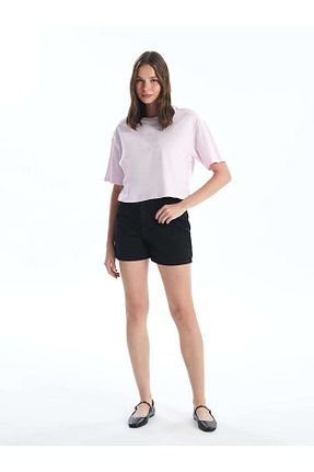 شلوارک و برمودا مشکی زنانه رگولار LC Waikiki - کد 905772987