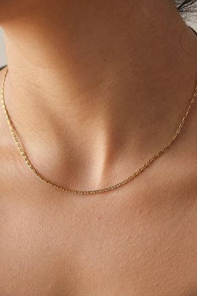 گردنبند استیل ( فولاد ) طلائی زنانه استیل ضد زنگ ByFlorya Jewelry - کد 859397816
