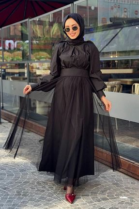 ست بالاتنه و پائین تنه حجاب مشکی زنانه رگولار Al-Marwah - کد 905778092