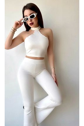 ست بالاتنه و پائین تنه رنگی زنانه بافتنی Butik - کد 905789122