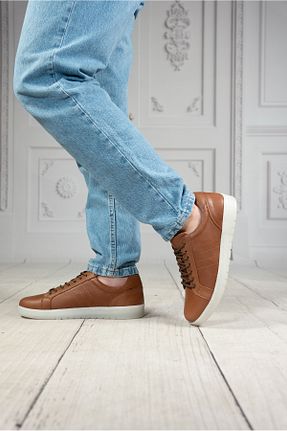 کفش اسنیکر قهوه ای مردانه چرم اصل DAXİS Sportwear Company - کد 917633056