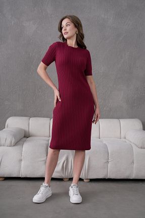 لباس زرشکی زنانه تریکو Irmak Kerekli - کد 905782657