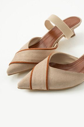 کفش پاشنه بلند کلاسیک بژ زنانه چرم مصنوعی DUXAL SHOES - کد 905793088