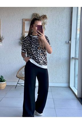 ست بالاتنه و پائین تنه قهوه ای زنانه بافت QİMYA BUTİK - کد 905798921