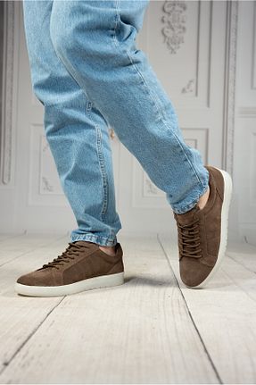 کفش اسنیکر قهوه ای مردانه چرم اصل DAXİS Sportwear Company - کد 905792951