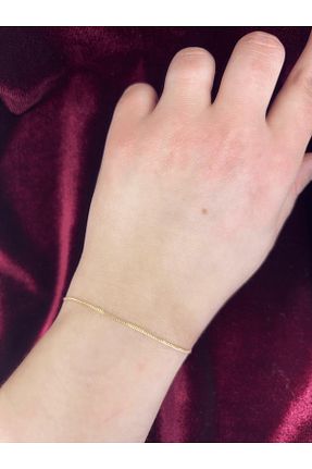 دستبند طلا طلائی زنانه 14 عیار Altın - کد 917682422