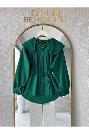 پیراهن خاکی زنانه رگولار Butik - کد 903109964