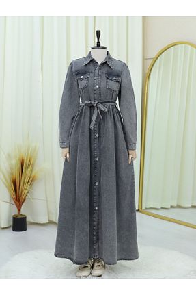 لباس حجاب طوسی زنانه رگولار Modamorfo - کد 905814930