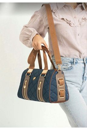 کیف دوشی آبی زنانه چرم مصنوعی Just Polo - کد 905841434