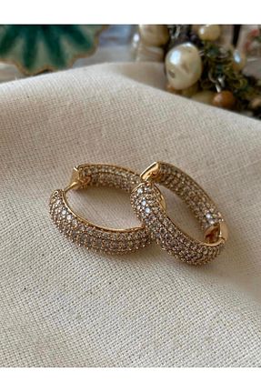 گوشواره جواهر طلائی رودیوم SU PERİSİ TAKI BİJUTERİ - کد 905850171