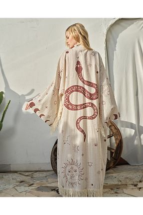 کیمونو و کافتان بژ زنانه بافتنی FASHION COCKTAIL - کد 833327076