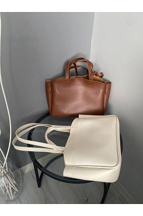 کیف دستی قهوه ای زنانه سایز متوسط ÇANTA - کد 905940120