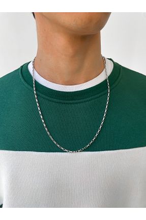 گردنبند استیل ( فولاد ) طوسی مردانه استیل ضد زنگ Igen Aksesuar - کد 905925100