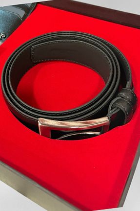 کمربند مشکی مردانه چرم خالص Pierre Cardin - کد 905959718