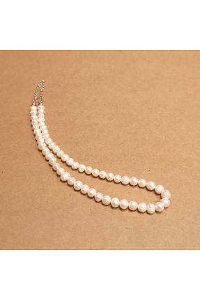 گردنبند مروارید سفید مروارید آب شیرین İD ACCESSORİES - کد 905960057