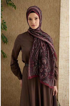شال زرشکی زنانه Fatma Atasoy - کد 906016286