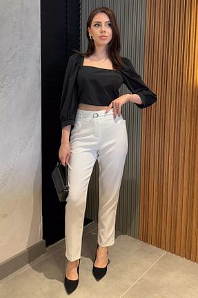 شلوار بژ زنانه پارچه GÜLSELİ - کد 906013843
