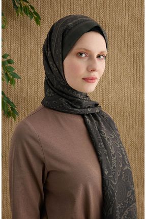 شال خاکی زنانه Fatma Atasoy - کد 906016442