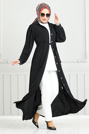 کلاه و ابایا مشکی زنانه بافتنی ModaMerve - کد 906011938