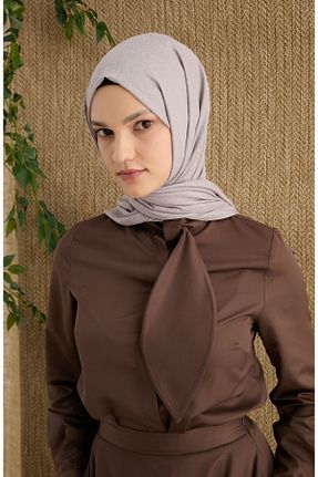 شال قهوه ای زنانه پنبه ای Fatma Atasoy - کد 917802627