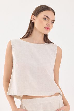 بلوز بژ زنانه ساده RUUH - کد 906023795