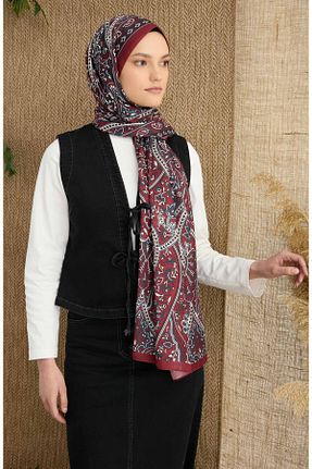 شال زرشکی زنانه Fatma Atasoy - کد 906016636