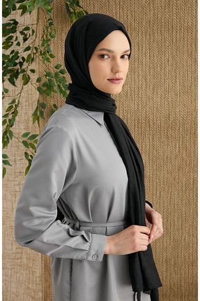 شال مشکی زنانه پنبه ای Fatma Atasoy - کد 906021847