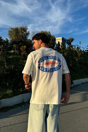 تیشرت نباتی مردانه اورسایز Flaw Wear - کد 906080398