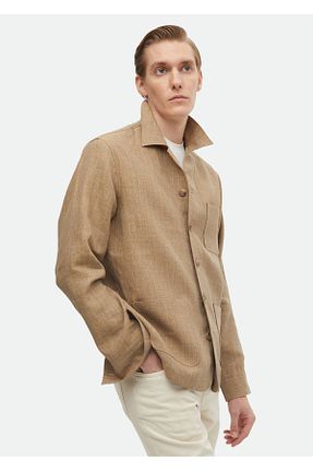 پیراهن قهوه ای مردانه رگولار Ramsey - کد 816742234