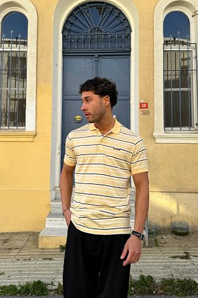 تیشرت زرد مردانه اورسایز Flaw Wear - کد 906076302