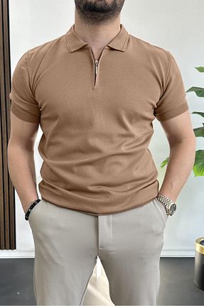 تیشرت قهوه ای مردانه رگولار Edwox - کد 906088199