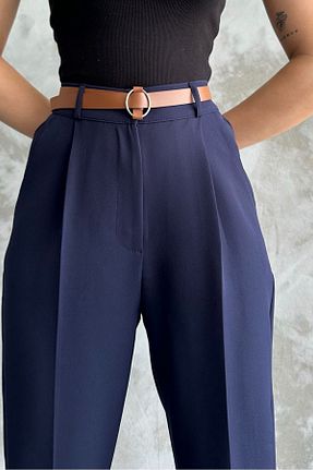 شلوار سرمه ای زنانه پارچه macharel jeans - کد 772000019
