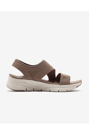صندل قهوه ای زنانه پاشنه تخت Skechers - کد 862838402