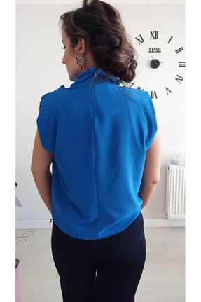 بلوز آبی زنانه ساده Butik - کد 906089079