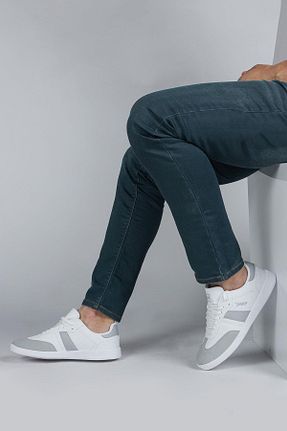 کفش اسنیکر سفید مردانه بند دار Jump - کد 795479933