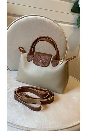 کیف دوشی بژ زنانه چرم مصنوعی Mercan - کد 809082127