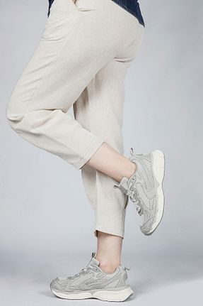 کفش اسنیکر طوسی زنانه بند دار Jump - کد 795479979