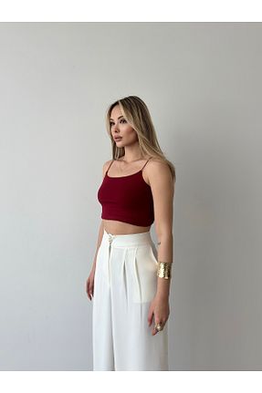 بلوز زرشکی زنانه ساده Somut istanbul - کد 906123350