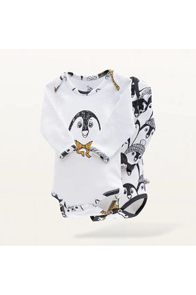 بادی و سرهمی نوزادی سفید بچه گانه پنبه ای Ecocotton - کد 284717049