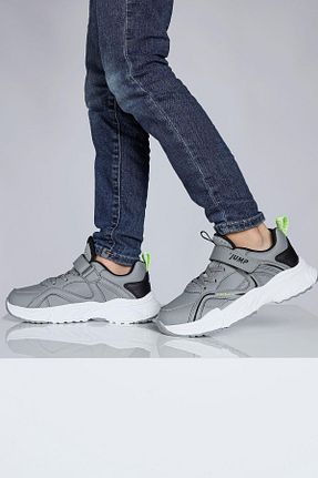 کفش اسنیکر طوسی بچه گانه چسبی Jump - کد 738826972