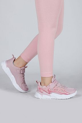 کفش اسنیکر صورتی بچه گانه بند دار Jump - کد 796381682