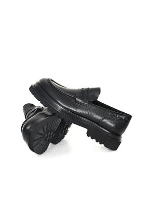 کفش لوفر مشکی مردانه چرم خالص Tuna - کد 917815218