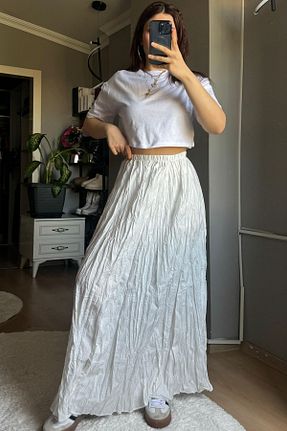 دامن حجاب سفید زنانه رگولار Qenz - کد 906112262